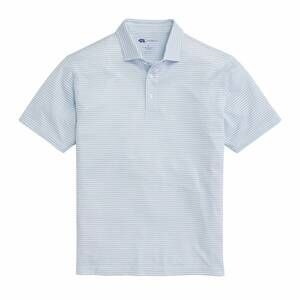 NEW ONWARD RESERVE men's pairing stripe performance pique polo in lichen blue